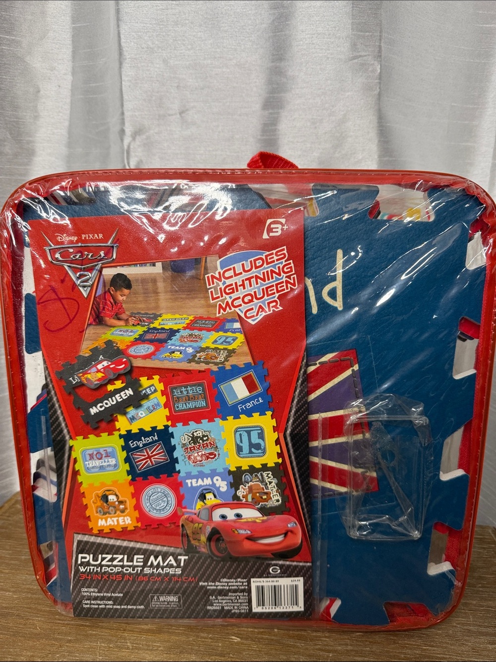 Disney Pixar Cars 2 Foam Puzzle Mat with Pop Out Shapes No Car